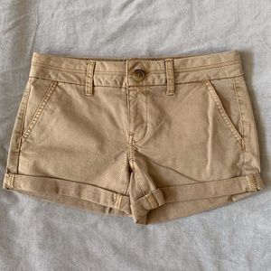 American Eagle Khaki Shorts, Size 0